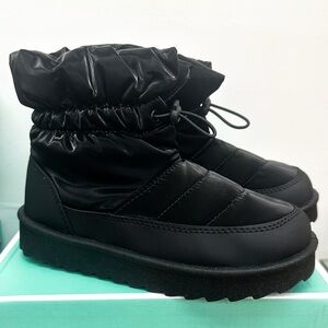 GIRLS Black Winter Snow/Rain Boots